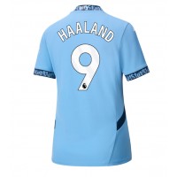 Camiseta Manchester City Erling Haaland #9 Primera Equipación Replica 2024-25 para mujer mangas cortas